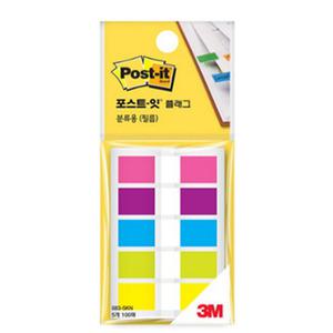 파스텔 포스트잇 분류 필름 인덱스 5색 100매입 1p