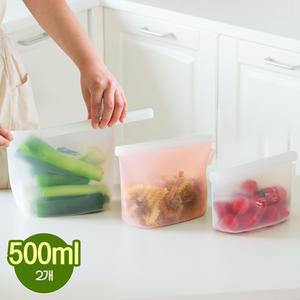 릴리브 이중잠금 실리콘 지퍼백 500ml 총2개 외 실리콘 주방용품 best