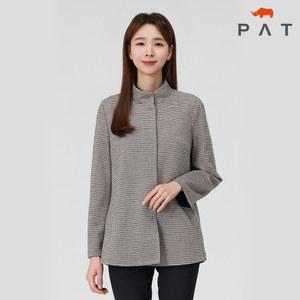 [PAT 여성] 잔체크 밴드넥 숏 자켓_1I21201