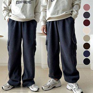[엄지척]겨울 따뜻한 남성 루즈핏 기모 카고 골덴 밴딩 팬츠