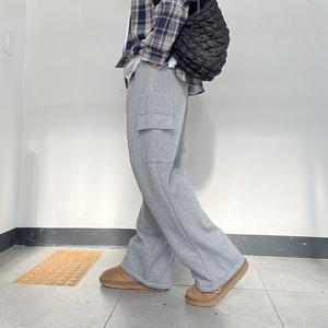 남자 기모 카고 트레이닝팬츠 밴딩 데일리 겨울 융털
