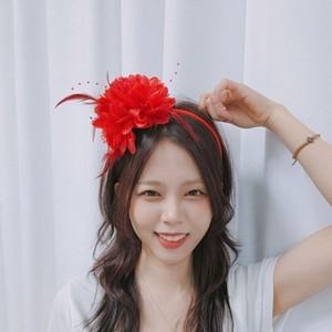파티 머리띠 생일 브라이덜샤워 소품 브로치 웨딩