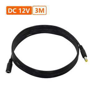카메라 캠코더품 표준 전원 연장 케이블 12V CCTV 용 수 플러그 코드 3 미터 10FT 잭 소켓 5.5mm x 2.1mm