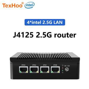 팬리스 방화벽 소프트 라우터, 인텔 셀러론 J4125 쿼드 코어, 4GB 64GB 게이트웨이, 4 LAN I225 I226 2.5G