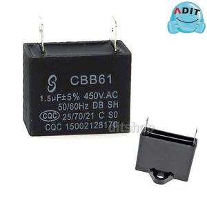 ADIT - 450V 1.5uF 선풍기 모터 콘덴서 에어컨 실외기 환풍기 보일러 펌프 후드 기동콘덴서 커패시터 사각수지 선풍기부품