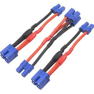 RC 카 트럭 보트 쿼드콥터 비행기 리포 배터리용 3Pcs HIRCQOO EC3 플러그 14AWG 소프트 실리콘 병렬 3.94
