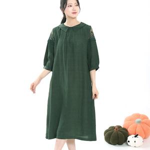WN5170 어깨레이스 카라 인견원피스