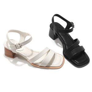 [세라]여성화 데일리 스트랩 버클 샌들 C24S010 블랙 밀크 5CM_s