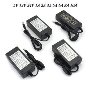 DC 소스 5V 12V 24V 범용 전원 공급 장치 어댑터 변압기 AC 220V 110V ~ 12 24 5V 볼트 1A 2A 3A 5A 6A 8A
