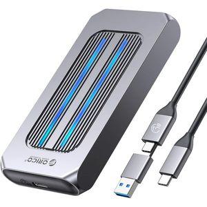 오리코 NVMe Enclosure M.2 SSD Adapter RGB M2 Aluminum Case USB C 3.2 Gen 2 10Gbps to PCIe M-Key(B+M