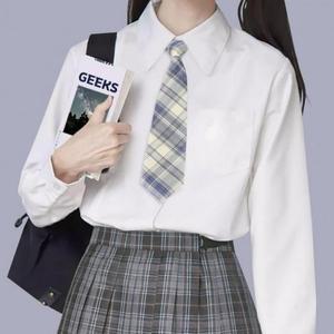 자동 자동넥타이 교복 체크 넥타이(아이보리) (3fH6H)