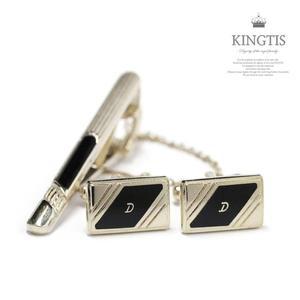 KINGTI모던S 엣지있는 넥타이핀+커프스버튼 세트