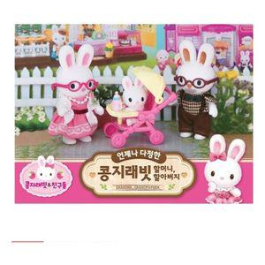 콩지래빗 할아버지 할머니 미니 인형 소품 토끼가족 미니어쳐 어린이 완구 장난감 컬렉션