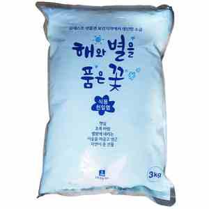 마하탑 초록섬 해와 별을 품은 꽃 식용 천일염 왕소금 3Kg 이강산닷컴