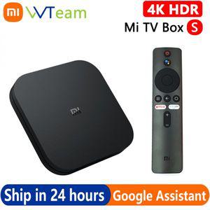 TV 셋톱 박스 스마트 수신기 OTT Xiaomi-Mi Box S 4K HDR 안드로이드 울트라 HD 2G 8G 와이파이 구글 어시