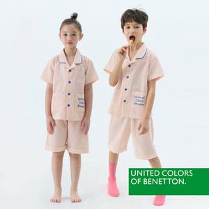 [베네통] 베네통 키즈 시어서커 파자마세트 오렌지 BNKPJ5M10T