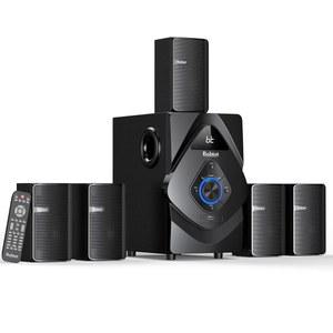 밥토 서라운드 사운드 시스템 무선 후면 위성 스피커 - 800W 6.5인치 서브우퍼 5.1 /2.1 채널 홈 시어터 시스템(HDMI ARC 광학 블루투스 입력 포함)