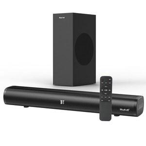 서브우퍼 2.1 CH 120W TV용 사운드바, PC, 게이밍, 서라운드 사운드 시스템 TV 사운드바 스피커, 블루투스, HDMI, AUX, USB, 옵트 커넥션, 16인치, MF604S 지원