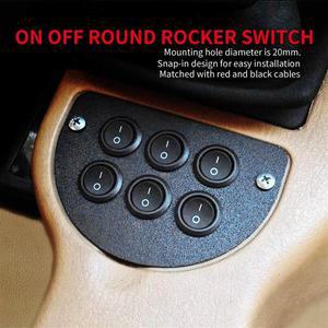 카메라 가방 용품 10pc ONOFF 라운드 로커 스위치 토글 자동차 RV BoatJAS 용 전선 2 핀 SPST 푸시 버튼
