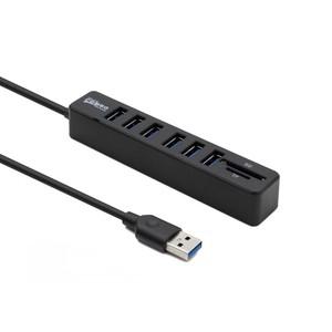 USB2.0 6포트 멀티허브 카드리더기 SD TF 노트북 PC USB확장 외장하드 마우스 키보드
