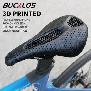 뒷자리 BUCKLOS 카본 3D 프린트 새들 레이싱 자전거 시트 도로 나일론 산악 쿠션 143mm 155mm
