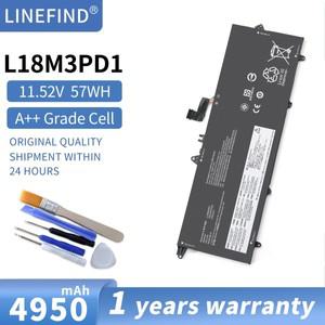 레노버 씽크패드 배터리, L18M3PD1, T14S, T490S, T495S 시리즈, 02DL013, 57WH