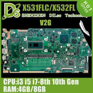Kefu X532FLC 노트북 마더보드, Asus X532FL X532F X531F S531F K531F V531F S532F K532F V532F i3 i5 i7-8