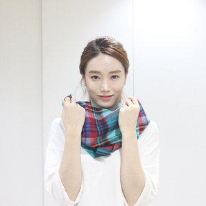 [소브라노]감성 타탄체크 머플러 숄