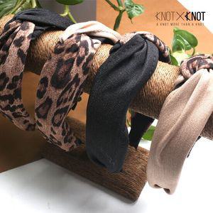 [KNOTXKNOT] 핸드메이드 배색 레오파드 호피 헤어밴드
