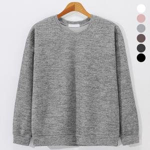 [후앙스]데일리 리브드 스판 니트 라운드넥 맨투맨 BMSW4069
