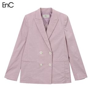 [이엔씨][EnC] 린넨 더블 버튼 베이직 자켓  (택가격 249000원)