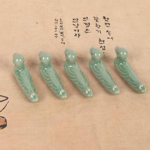 [XB90M644]청자 오리 수저받침 5P세트 도자기수저받침