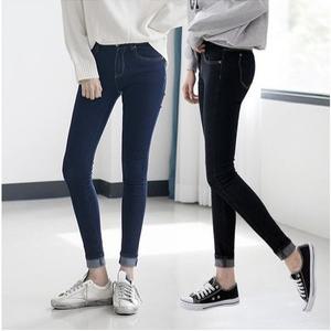 지기핏 데일리 생지 스키니진 블랙 진청 허리스판