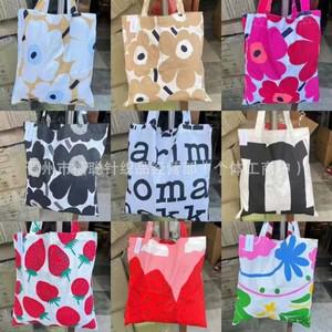 토트백 북유럽 핀란드 Marimekko 캔버스 싱글 숄더백 대용량 쇼핑백 꽃 디자인 토트백 중국 본토산