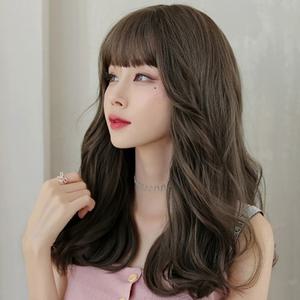 웨이브 긴머리 로맨틱 통가발(올리브브라운) 웨이브