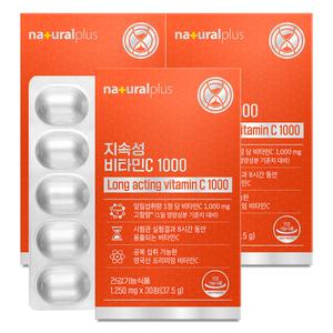내츄럴플러스 지속성 비타민C1000 30정 X 3개 고함량 비타씨
