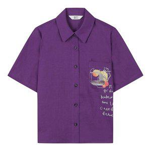 갤러리아 [24S/S] 린넨100 포켓 프린팅 카라셔츠 (BIBAG2458)BIB2458