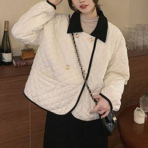 [하프클럽/찜]박시핏 더블 배색 경량 누빔 자켓