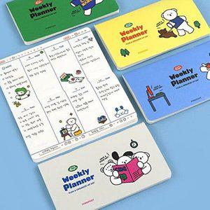[셀러허브 패션][JHQS7082_4B]핑크풋 스케줄러 꼬망 위클리 플래너 만년