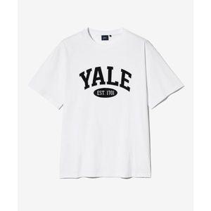 YALE 투톤아치 반팔티셔츠 화이트