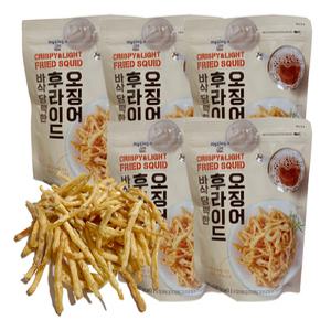 후라이드 오징어 튀김 120g X 5봉 /간식 진미채튀김 크리스피 분식 안주 간편