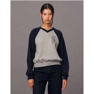 [CC콜렉트](대구신세계)[CC collect] CC club. 컬러블록 브이넥 스 셔츠_C244PSM702