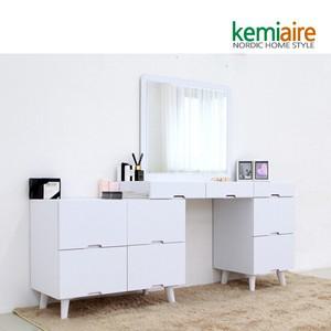 로즈그린 화장형 화장대세트(화이트/오크) KGH-751
