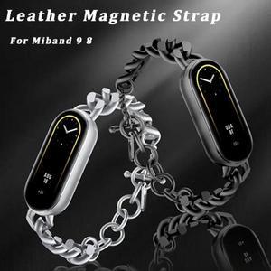Xiaomi MiBand 9 8 패션 스타일 금속 스마트 시계 팔찌 NFC 퀵 릴리스 교체 밴드 용 기존 스테인레스 스틸