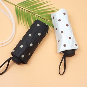 땡땡이 5단 미니 우산 양산 자외선 UV차단 MA4004 동글 블랙 손잡이