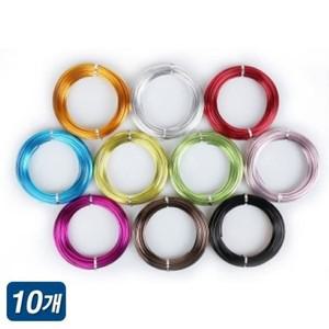 FOB 칼라 공예철사 보빙 6.4M 3.0mm 1갑 10개 공예 칼라 공예철사 보빙 철사 와이어