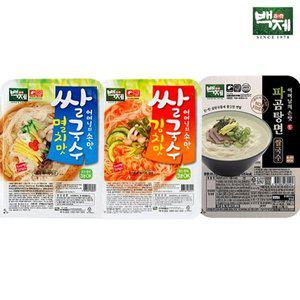 백제 쌀국수 멸치맛 10개 + 김치맛 10개 + 파곰탕면 10개 (총30개) /즉...