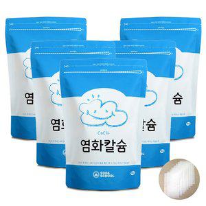 [소다스쿨]제습제 리필용 구슬타입 염화칼슘1kg 5개+부직포8장