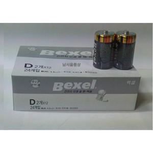 건전지총판/벡셀건전지 24알(1통) R20/DM/(D사이즈1.5V망간 D형