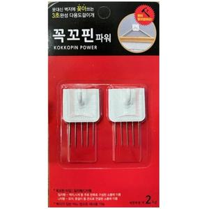 2p U자형 꼭꼬핀 꼬꼬핀 벽지핀 사진 무타공액자걸이 벽부착 후크 소품 고정고리 붙이는못 달력 벽지꽂이